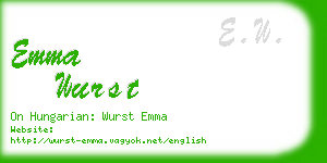 emma wurst business card